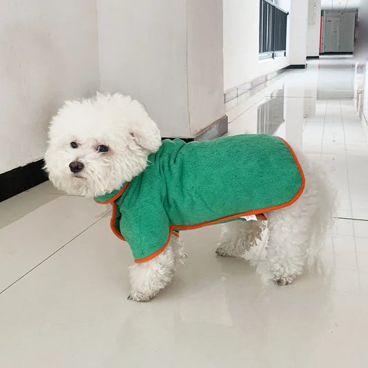 Pet Bathrobe Fast Drying Towel – Wearable Dog Drying Robe
