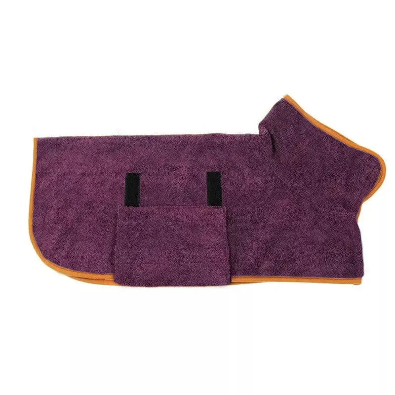 Pet Bathrobe Fast Drying Towel – Wearable Dog Drying Robe