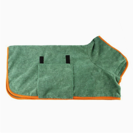 Pet Bathrobe Fast Drying Towel – Wearable Dog Drying Robe